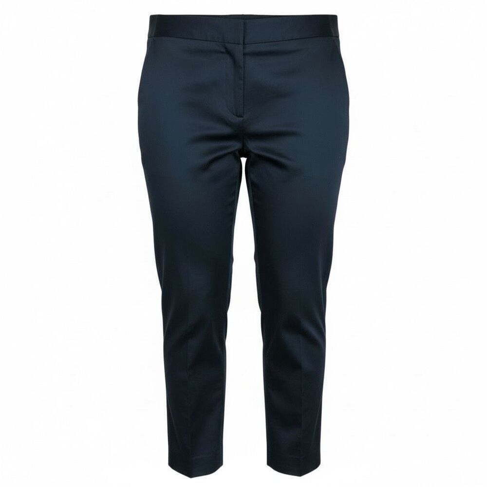 Talbots NWT Signature Low Rise Flat Front Cropped Trouser Pants Black Size 4P